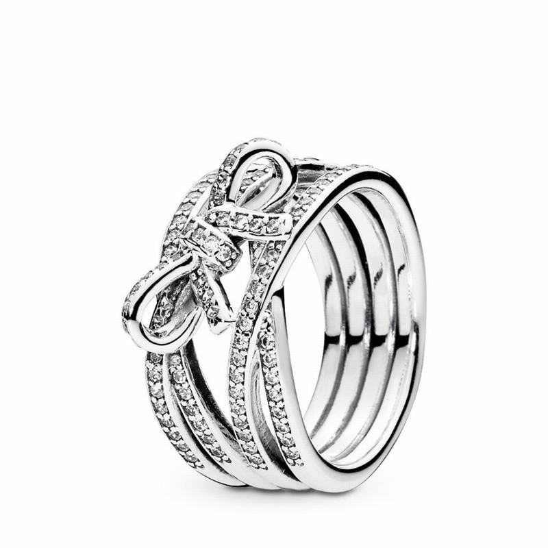 Pandora Delicate Sentiments Statement Ring - Sterling Silver/Cubic Zirconia - Canada | DA9062SH